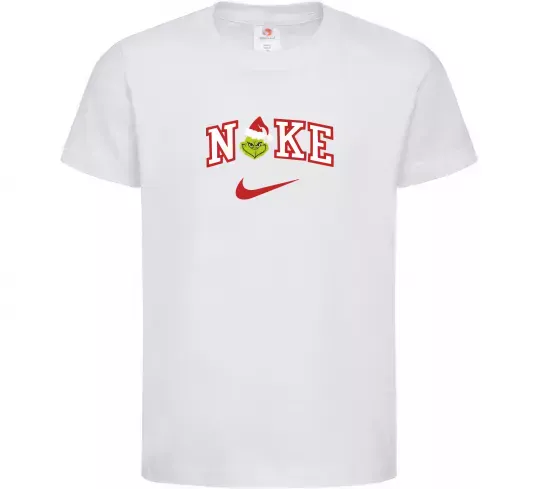 Детская футболка Грінч значок Белый фото