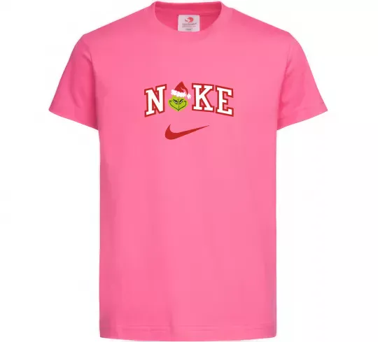 Детская футболка Грінч значок Ярко-розовый фото