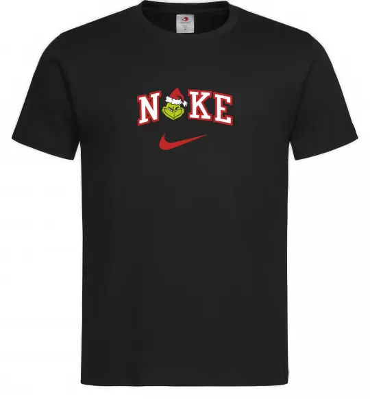 Мужская футболка Грінч значок Черный фото