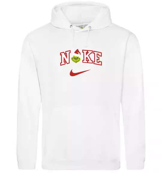 Чоловіча толстовка (худі) Грінч значок Білий фото