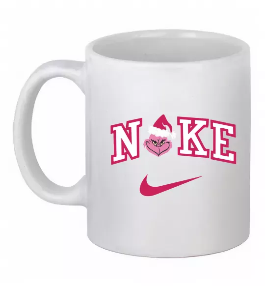 Чашка керамічна Грінч рожевий Білий фото