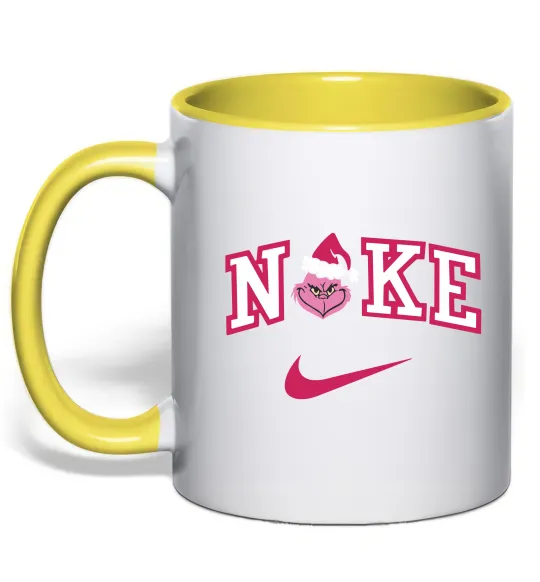 Чашка з кольоровою ручкою Грінч рожевий Лимонний фото