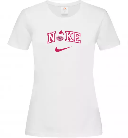 Жіноча футболка Грінч рожевий Білий фото