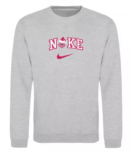 Свитшот Грінч рожевий Серый меланж фото