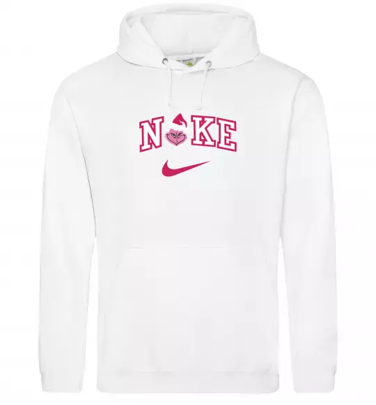 Мужская толстовка (худи) Грінч рожевий Белый фото