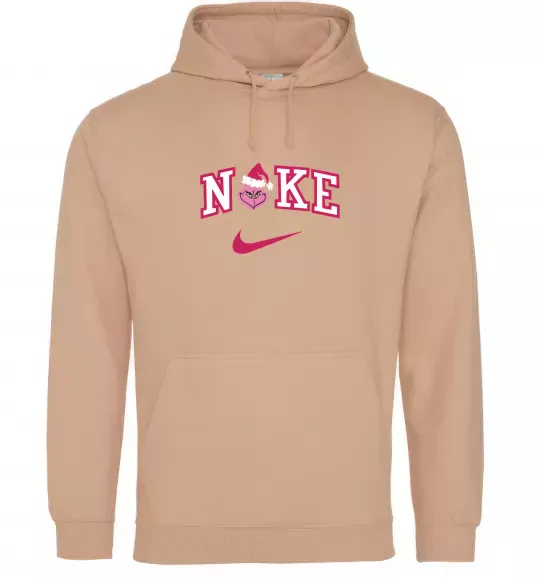 Мужская толстовка (худи) Грінч рожевий Песочный фото