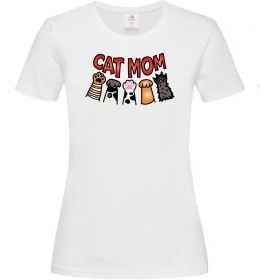 Женская футболка Cat mom лапки