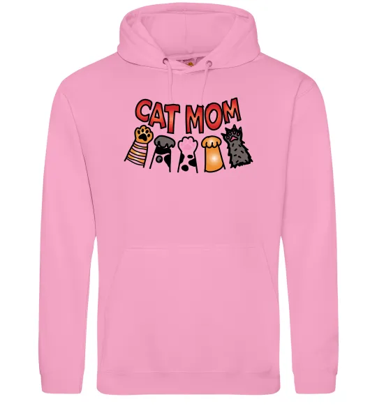 Жіноча толстовка (худі) Cat mom лапки Рожевий фото