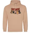 Женская толстовка (худи) Cat mom лапки Песочный фото