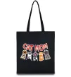 Эко-сумка Cat mom лапки Черный Эко-сумка Cat mom лапки Черный фото