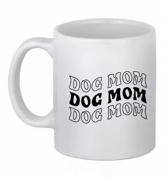 Чашка керамічна Dog mom Білий фото
