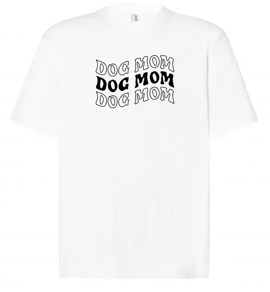 Футболка Оверсайз Dog mom Білий фото