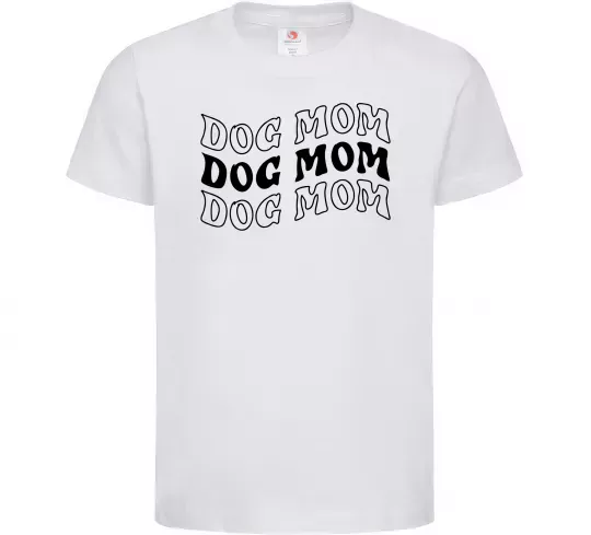 Дитяча футболка Dog mom Білий фото