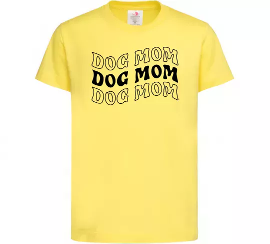 Дитяча футболка Dog mom Лимонний фото