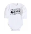 Дитячий бодік Dog mom Білий фото