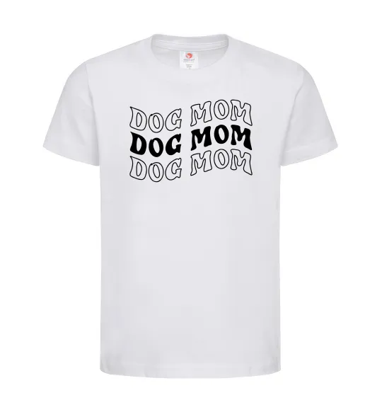 Детская футболка Dog mom Белый фото