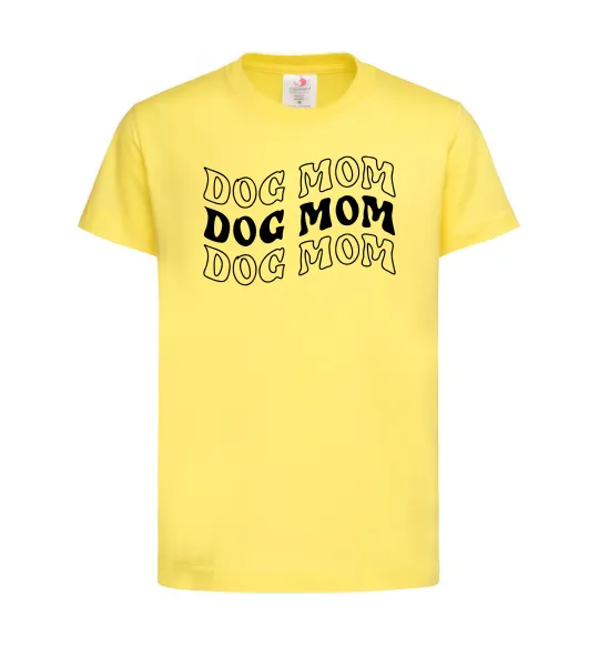 Детская футболка Dog mom Лимонный фото