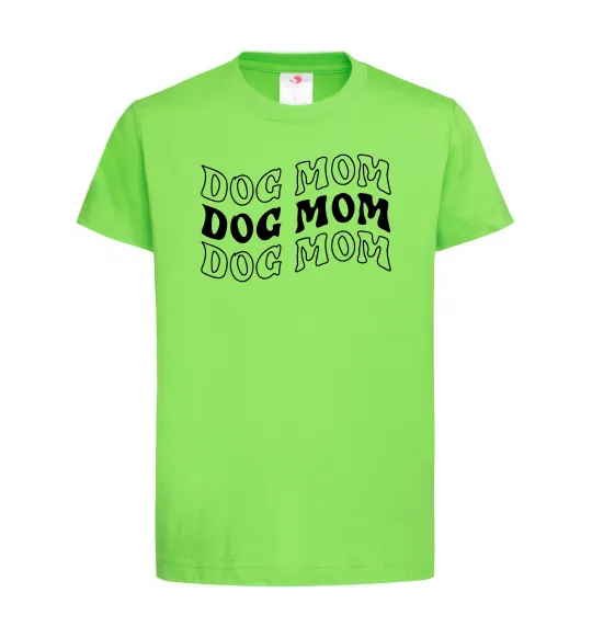 Детская футболка Dog mom Лаймовый фото