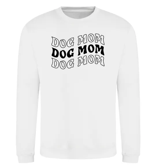 Свитшот Dog mom Белый фото