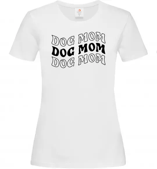 Жіноча футболка Dog mom Білий фото