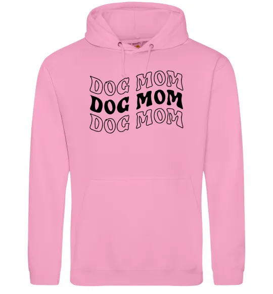 Женская толстовка (худи) Dog mom Розовый фото