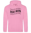 Женская толстовка (худи) Dog mom Розовый фото