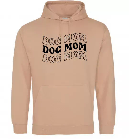 Жіноча толстовка (худі) Dog mom Пісочний фото