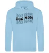 Женская толстовка (худи) Dog mom Голубой фото