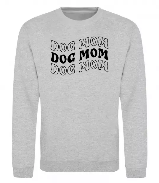 Світшот Dog mom Сірий меланж фото