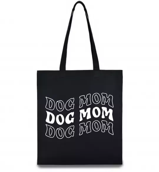 Еко-сумка Dog mom Чорний фото