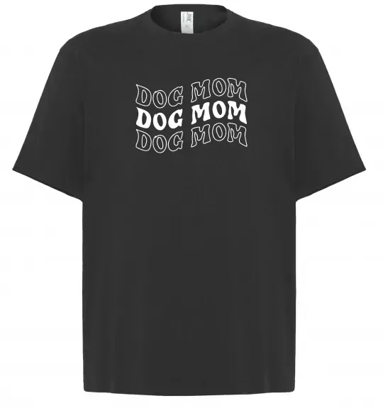 Футболка Оверсайз Dog mom Чорний фото