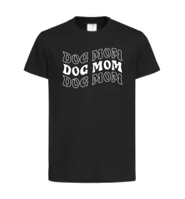 Дитяча футболка Dog mom Чорний фото
