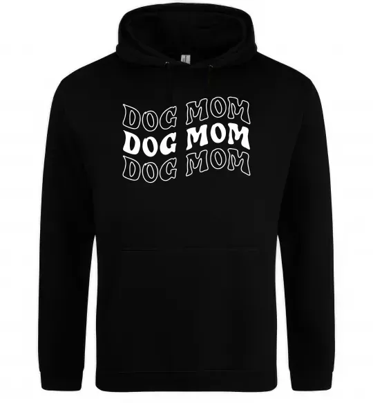 Жіноча толстовка (худі) Dog mom Чорний фото