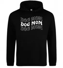 Женская толстовка (худи) Dog mom Черный фото