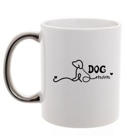 Чашка з кольоровою ручкою Dog mom line