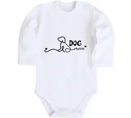 Детский боди Dog mom line Белый фото