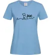 Женская футболка Dog mom line Голубой фото