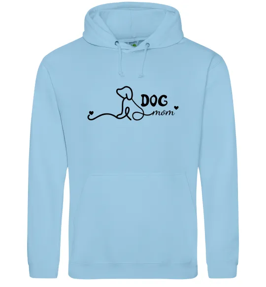 Жіноча толстовка (худі) Dog mom line Блакитний фото