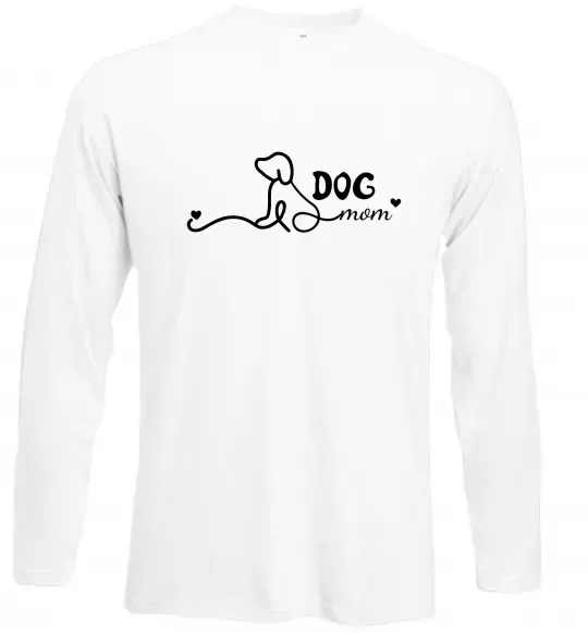 Лонгслів Dog mom line Білий фото