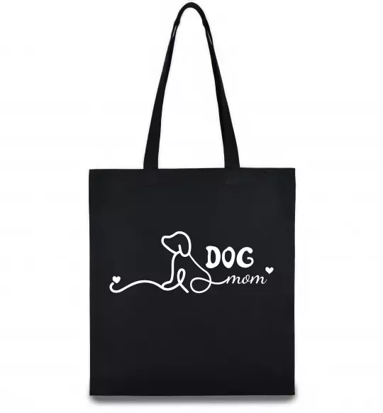 Эко-сумка Dog mom line Черный фото