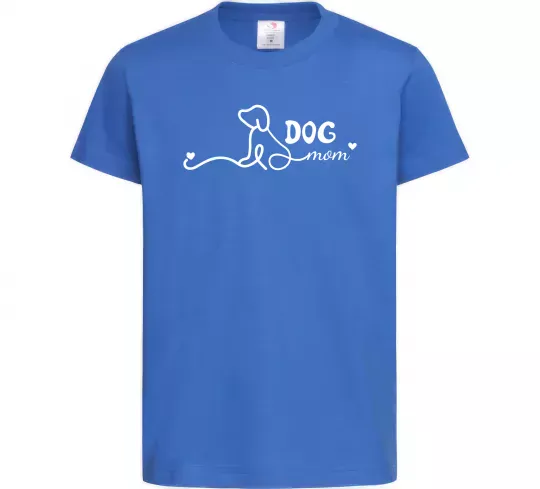 Детская футболка Dog mom line Ярко-синий фото