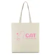 Еко-сумка Cat mama pink Бежевий фото