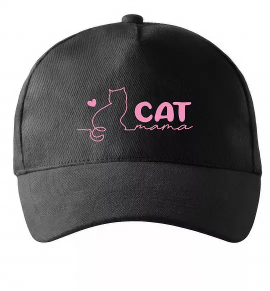 Кепка Cat mama pink Черный фото