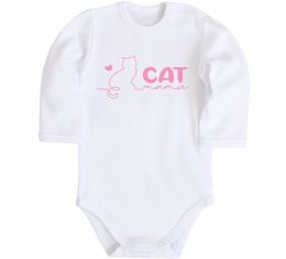 Дитячий бодік Cat mama pink