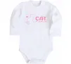 Детский боди Cat mama pink Белый фото