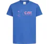 Дитяча футболка Cat mama pink Яскраво-синій фото