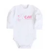 Дитячий бодік Cat mama pink Білий фото
