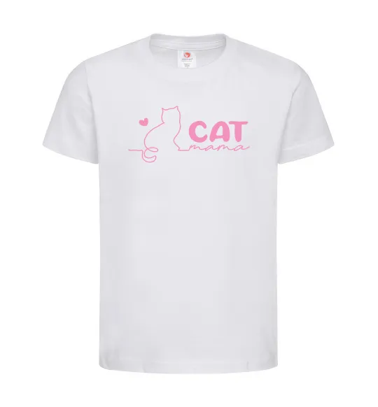 Дитяча футболка Cat mama pink Білий фото