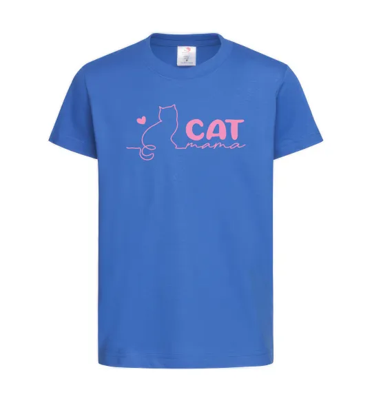 Дитяча футболка Cat mama pink Яскраво-синій фото