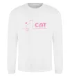 Свитшот Cat mama pink Белый фото